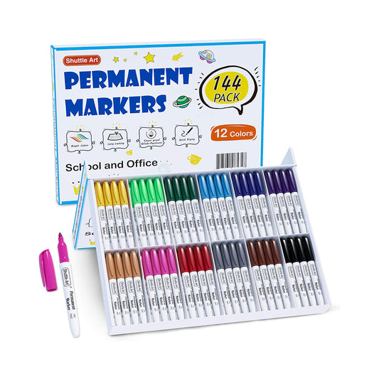 Shuttle Art 144 Fine Point Permanent Markers for Vibrant Coloring chinaatoday