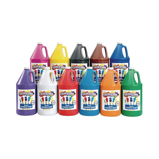 Vibrant 11Gallon Bulk Tempera Paint Set for Classroom Art chinaatoday