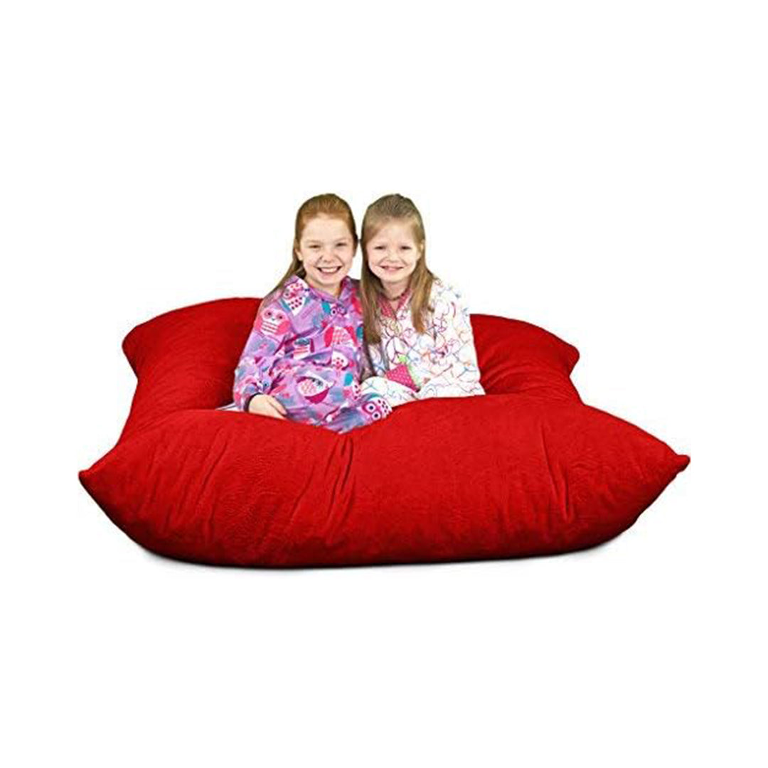 ULTIMATE SACK Bean Bag Chairs in Multiple Sizes and Colors: Giant Foam-Filled Furniture - Machine Washable Covers, Double Stitched Seams, Durable Inner Liner. (Ultimate Pillow, Red Fur) chinaatoday