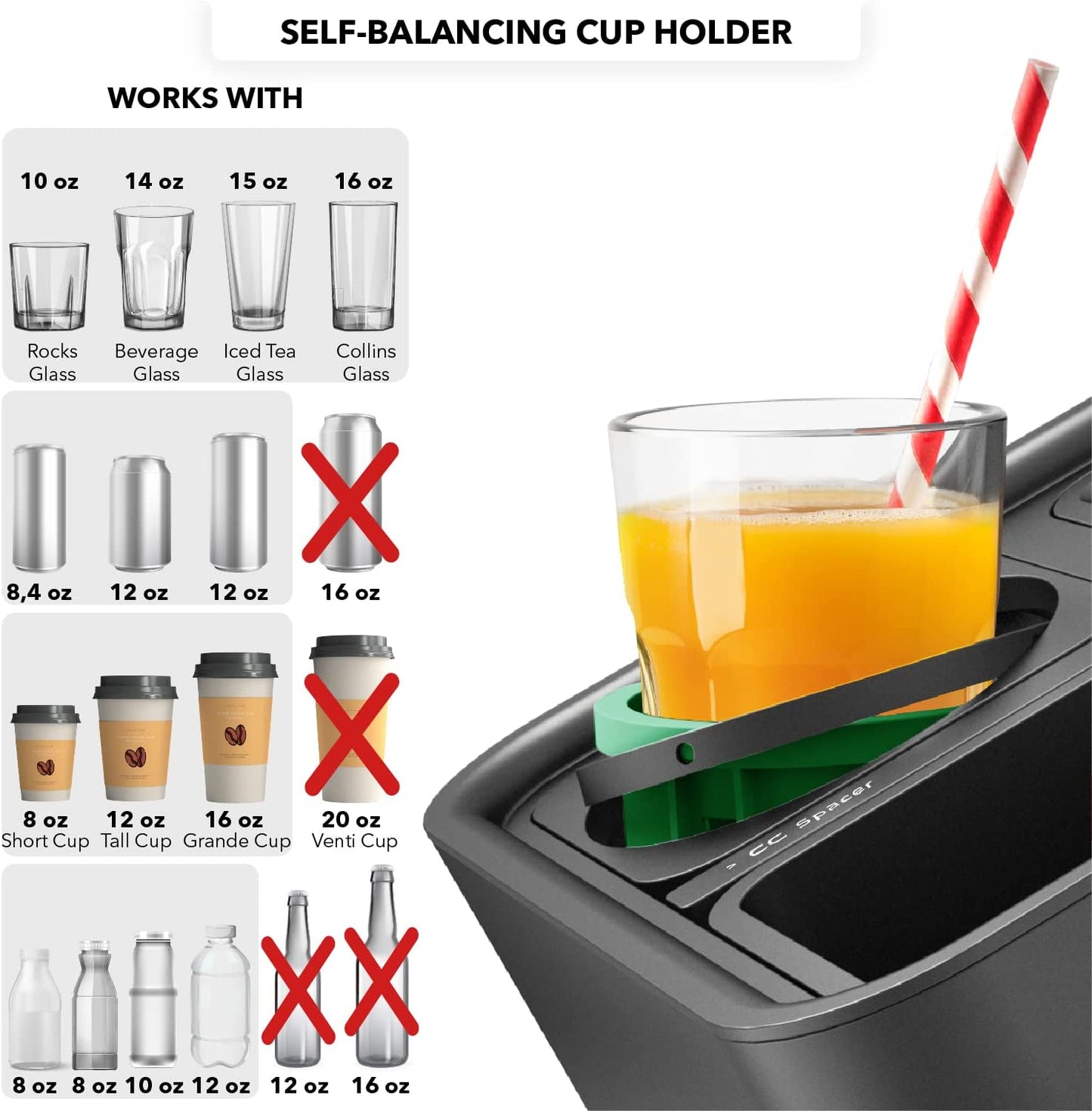 Multifunctional Cup Holder Tray with Armrest - Sofa Caddy for Drinks, Snacks, Phone Stand, and Remote Control Storage