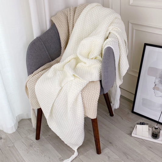 Nordic knitted office nap sofa blanket - BEJUSTSIMPLE