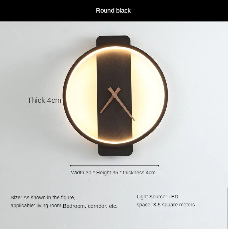 Sconce Wall Lamps Lights Clock - BEJUSTSIMPLE