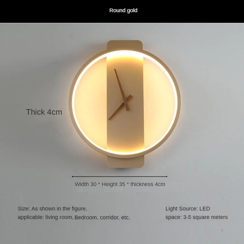 Sconce Wall Lamps Lights Clock - BEJUSTSIMPLE