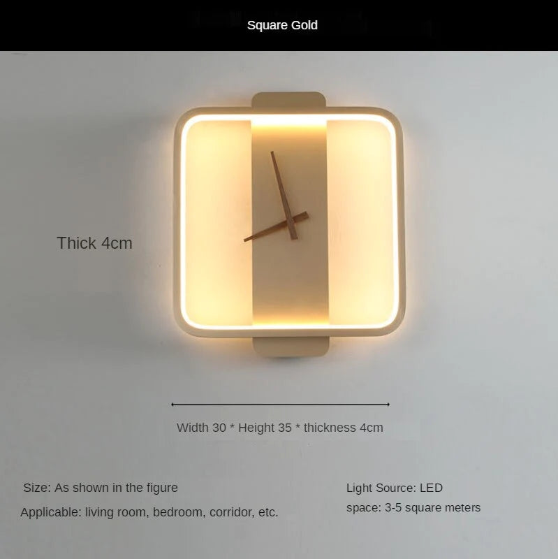 Sconce Wall Lamps Lights Clock - BEJUSTSIMPLE