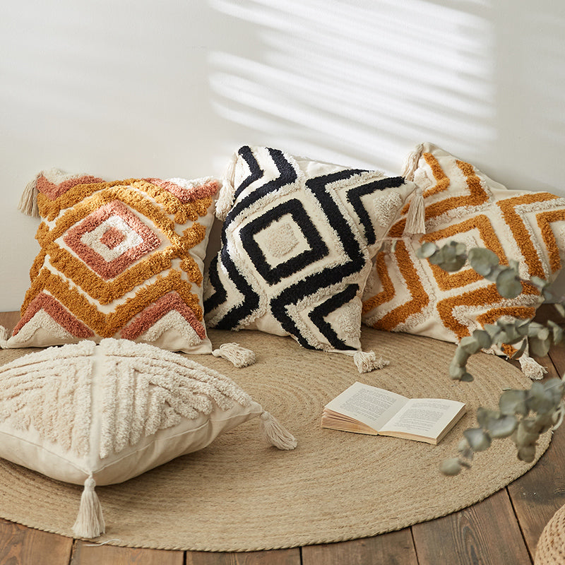 Bohemian Cotton Tufted Pillow Morocco Ethnic Style - BEJUSTSIMPLE