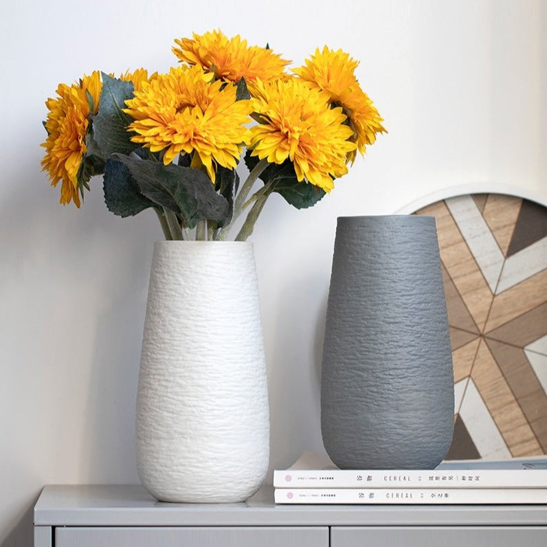 Norah Textured Cream Vase Collection - BEJUSTSIMPLE