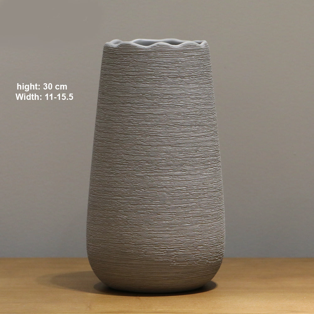 Norah Textured Cream Vase Collection - BEJUSTSIMPLE