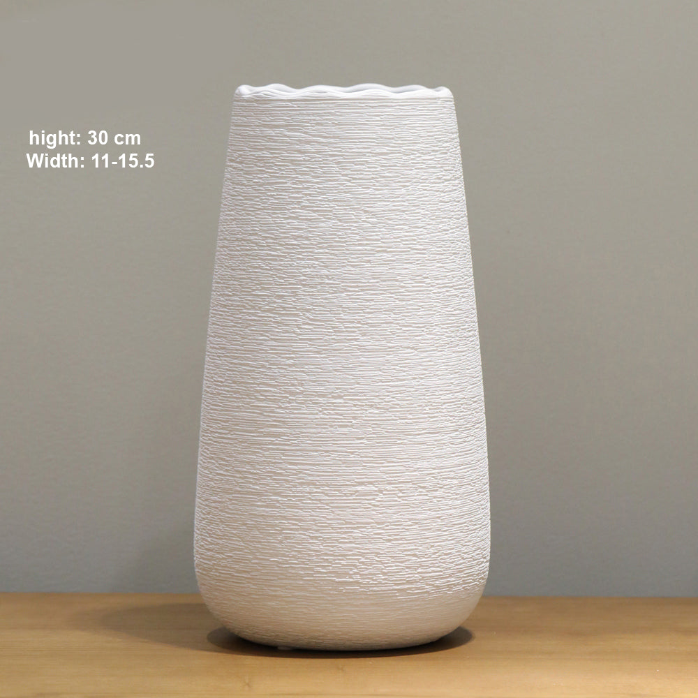 Norah Textured Cream Vase Collection - BEJUSTSIMPLE