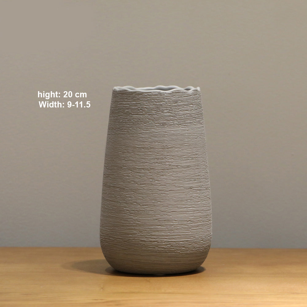 Norah Textured Cream Vase Collection - BEJUSTSIMPLE