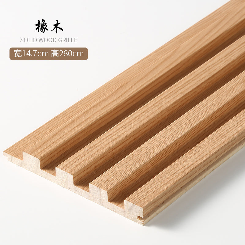 Wood Slat Panels 280x14.5cm- 3D Wall Paneling (Set of 6) - BEJUSTSIMPLE