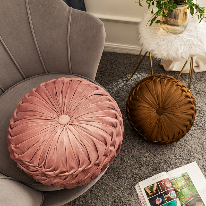 Luxury Style Soft Velvet Round Throw Pillow - BEJUSTSIMPLE