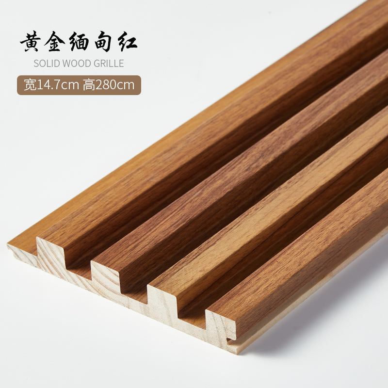 Wood Slat Panels 280x14.5cm- 3D Wall Paneling (Set of 6) - BEJUSTSIMPLE