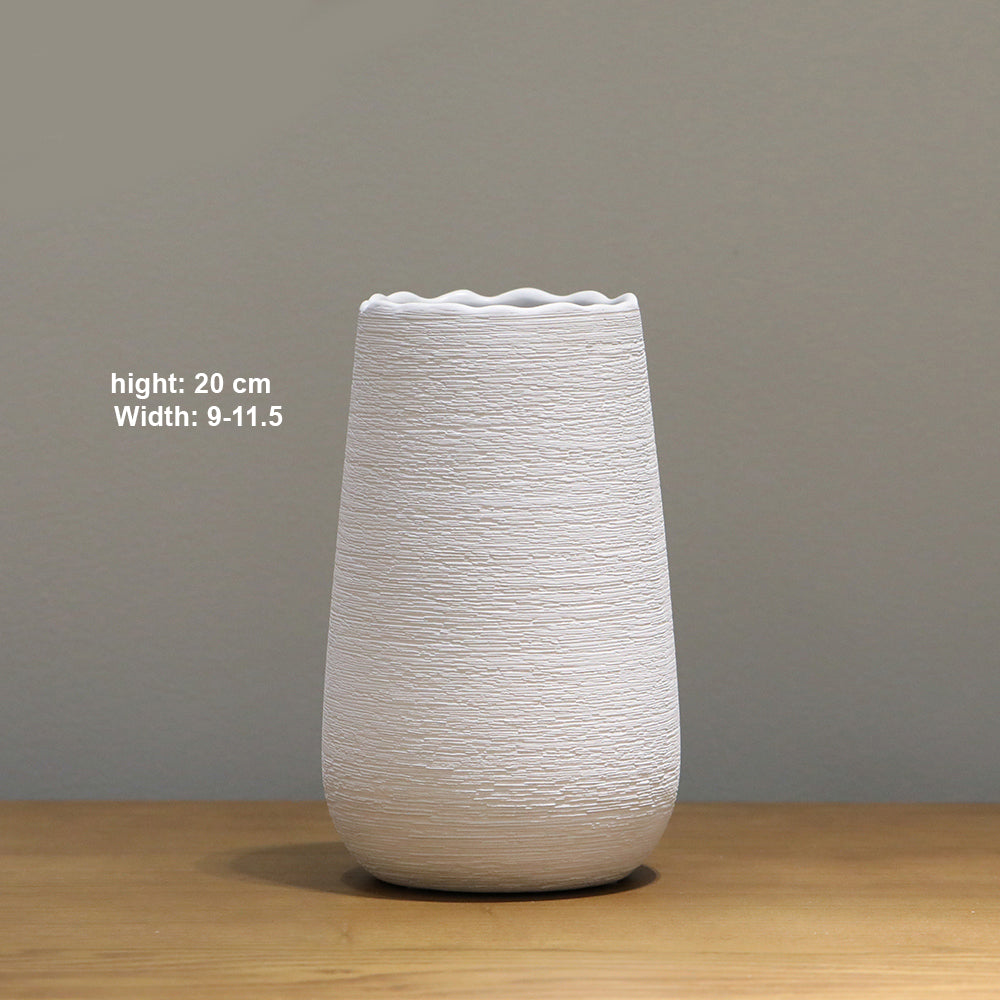 Norah Textured Cream Vase Collection - BEJUSTSIMPLE