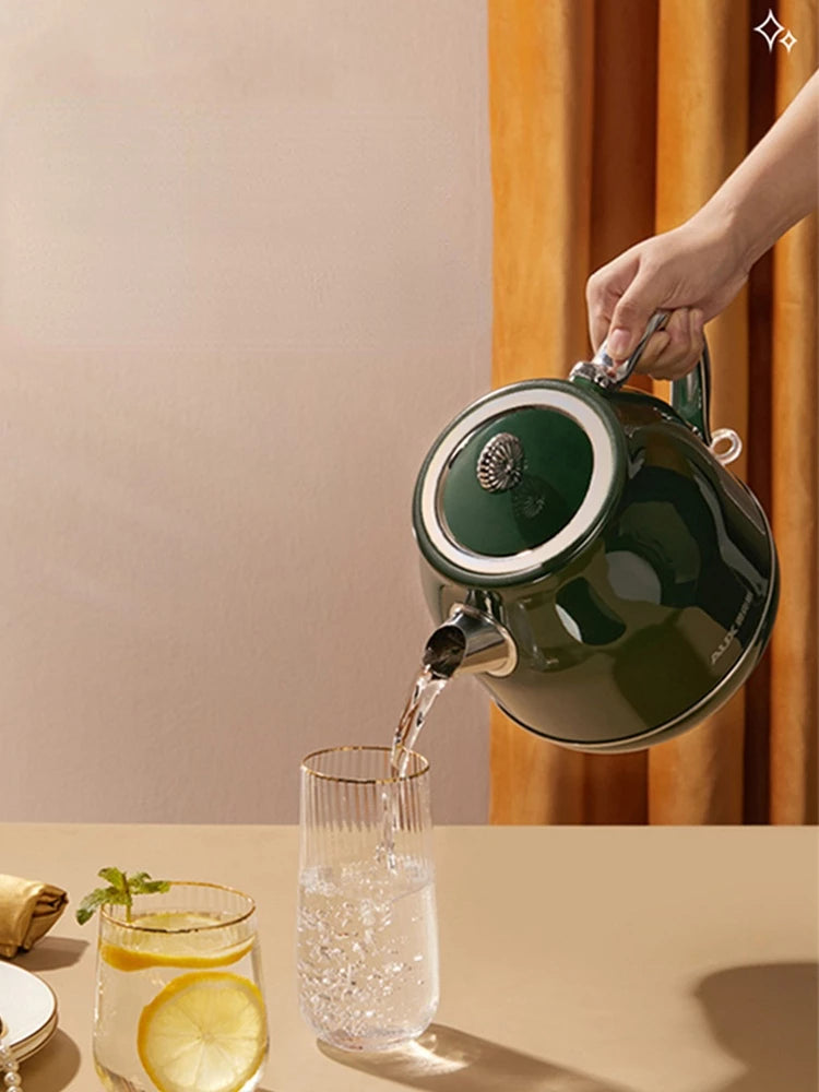 1.5 L Electric Portable Vintage Boiler Stainless Steel Kettles - BEJUSTSIMPLE