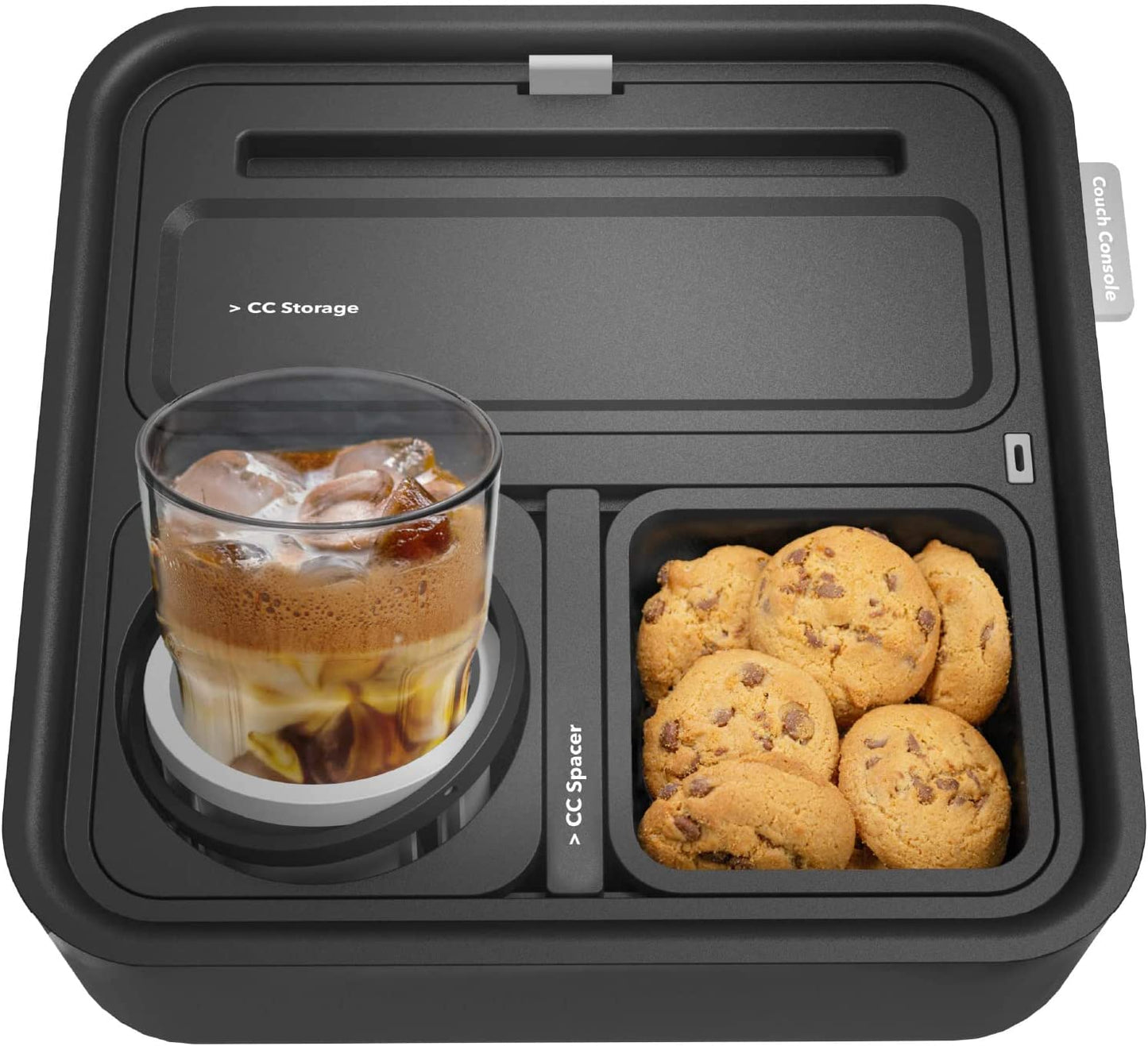 Multifunctional Cup Holder Tray with Armrest - Sofa Caddy for Drinks, Snacks, Phone Stand, and Remote Control Storage