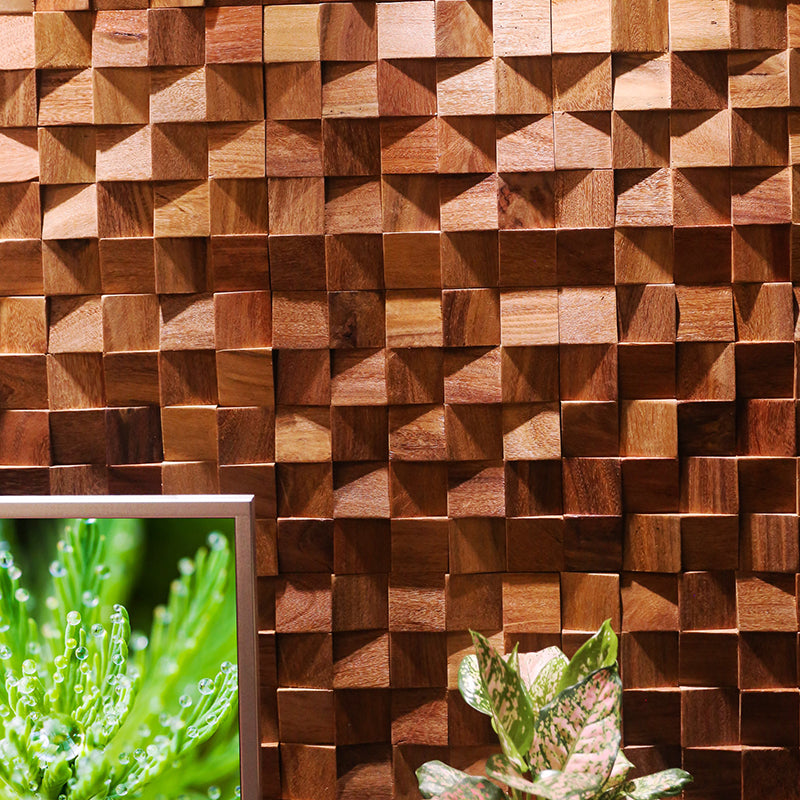 Wood DIY modern light luxury background wall mosaic - BEJUSTSIMPLE