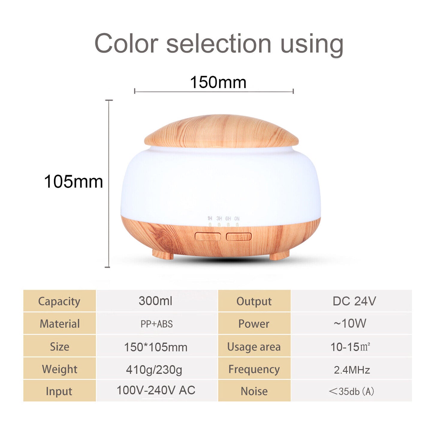 Ultrasonic Essential Oil Diffuser  Aroma Humidifier - BEJUSTSIMPLE