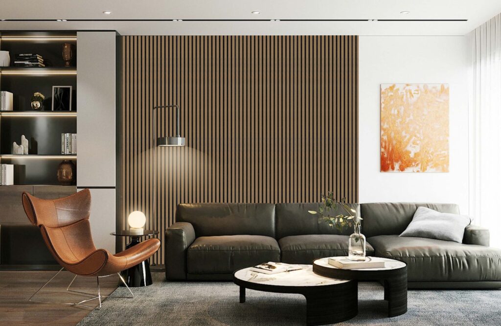 Wood Slat Panels 280x14.5cm- 3D Wall Paneling (Set of 6) - BEJUSTSIMPLE